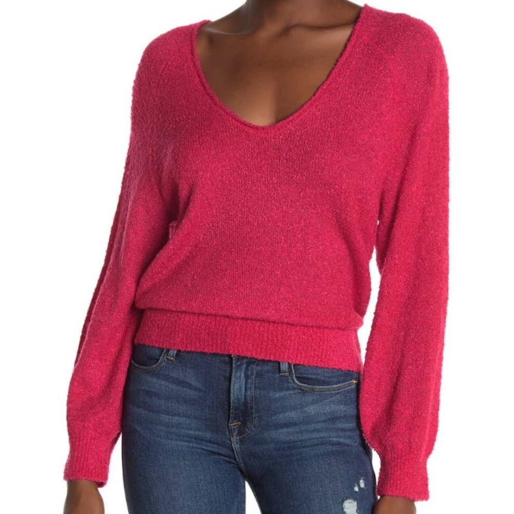 Abound V-Neck Boucle Sweater ❤️